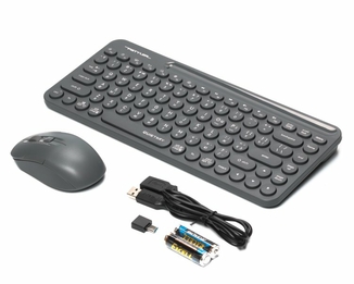 Комплект клавіатура з мишою A4Tech Fstyler FG3200 Air (Grey), бездротовий, сірий, фото №4