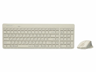 A4Tech Fstyler FG2400 Air (Beige), комплект бездротовий клавіатура з мишою, колір бежевий, numer zdjęcia 2