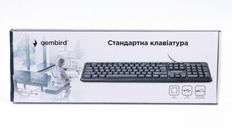 Клавіатура Gembird KB-U-103-UA, USB, українська розкладка, чорний колір, фото №5