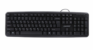 Клавіатура Gembird KB-103-UA, стандартна розкладка, PS/2, українська розкладка, чорний колір, фото №2