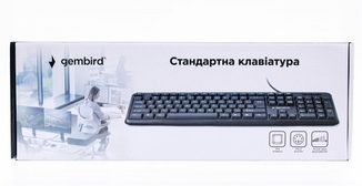 Клавіатура Gembird KB-103-UA, стандартна розкладка, PS/2, українська розкладка, чорний колір, фото №5