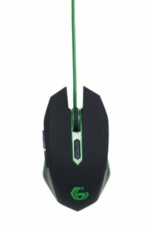 Оптична ігрова мишка Gembird MUSG-001-G, USB інтерфейс, зелений колір, numer zdjęcia 4