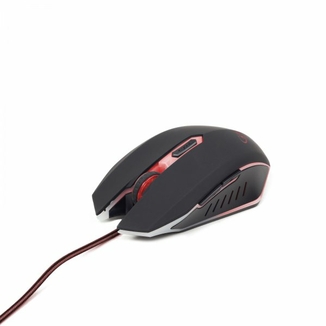 Оптична ігрова мишка Gembird MUSG-001-R, USB інтерфейс, червоний колір, numer zdjęcia 2