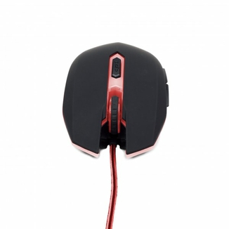 Оптична ігрова мишка Gembird MUSG-001-R, USB інтерфейс, червоний колір, фото №3