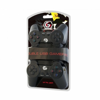 Подвійний ігровий геймпад Gembird JPD-UB2-01, USB інтерфейс, чорний колір, фото №4