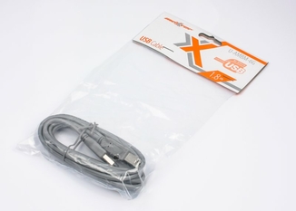 Кабель Maxxter U-AMBM-6G  USB2.0 AM/BM 1.8 м., сірий, numer zdjęcia 3