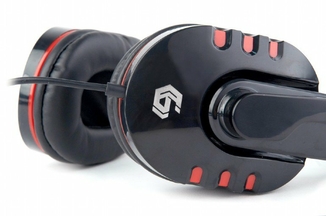 Навушники з мікрофоном Gembird GHS-402, з регулятором гучності, глянцеві чорного кольору, фото №5
