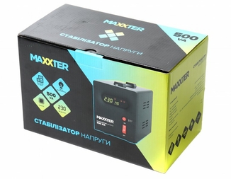 Автоматичний регулятор напруги Maxxter MX-AVR-S500-01 стабілізатор  230 В, 500 ВА, photo number 4