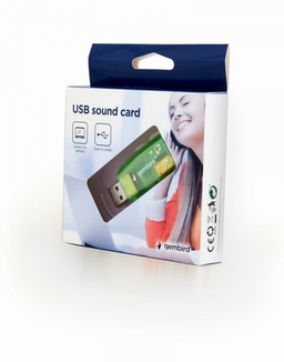 Адаптер Gembird SC-USB-01, USB2.0 to Audio, зеленого кольору, блістер, photo number 4