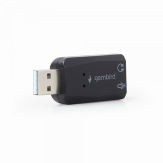 Адаптер Gembird SC-USB2.0-01, USB2.0 to Audio, чорного кольору, блістер, фото №3