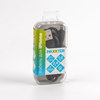 Кабель Maxxter UB-L-USB-01BK, USB 2.0 А-тато/Lightning, 1.0 м., фото №5