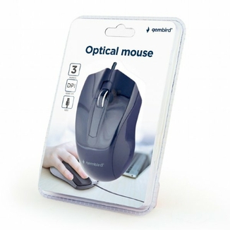 Оптична мишка Gembird MUS-3B-01, USB інтерфейс, чорний колір, numer zdjęcia 4