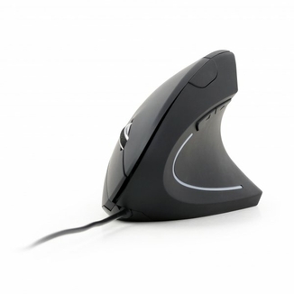 Оптична мишка Gembird MUS-ERGO-01, USB интерфейс, чорний колір, numer zdjęcia 2