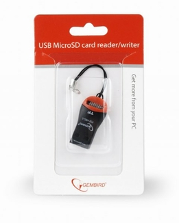 Зовнішній картрідер Gembird  FD2-MSD-3, USB 2.0, для  MicroSD, photo number 5