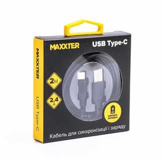 Кабель Maxxter UB-C-USB-02-2m, USB 2.0 A-тато/C-тато, 2 м., фото №4