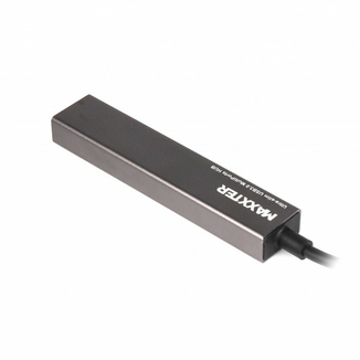 Хаб USB 3.0 Type-A HU3A-4P-02 на 4 порти, метал, темно-сірий, фото №3