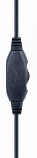 Навушники з мікрофоном GHS-05-B, ігрові, регулятор гучності, чорний з синім, numer zdjęcia 3