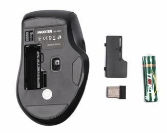 Миша бездротова Mr-407, 6 кнопок, оптична, 1600 DPI, USB, чорна, numer zdjęcia 5