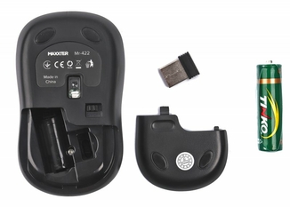 Миша бездротова Mr-422, 3 кнопки, оптична, 1600 DPI, USB, чорна, numer zdjęcia 5
