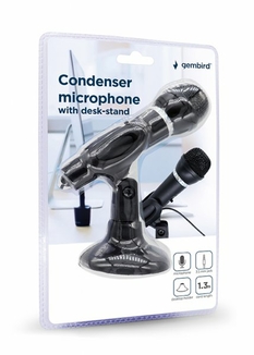 Мікрофон настільний MIC-D-04, з підставкою, 3.5 Jack, чорний колір, numer zdjęcia 4