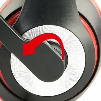 Навушники стерео накладні Gembird MHS-03-BKRD, з мікрофоном, 3.5 Jack 1x4-pin, чорний з червоним, фото №5