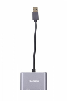 Адаптер-перехідник USB на HDMI/VGA Maxxter V-AM-HDMI-VGA, фото №4