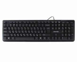 Клавіатура офісна KBM-U01-UA, USB, Укр/Рус, пластик, чорна, фото №2