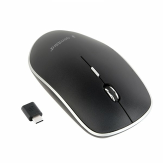 Бездротова оптична мишка, безшумна, TYPE-C, чорний колір Gembird MUSW-4BS-01, фото №3
