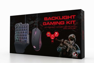 Комплект ігровий GGS-IVAR-TWIN, 2-в-1, одноручна клавіатура + миша, підсвічування, чорний колір, фото №7