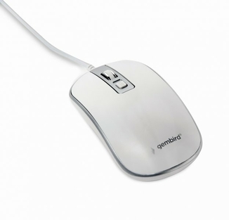 Оптична миша, MUS-4B-06-WS USB інтерфейс, бiло-сiра, numer zdjęcia 2