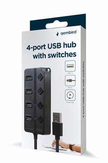 Хаб Gembird UHB-U2P4P-01 на 4 порти USB 2.0, фото №6