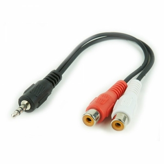 Аудіо-кабель Cablexpert CCA-406, стерео 3.5мм/2 x RCA-тюльпан, довжина 0.2 м., фото №4