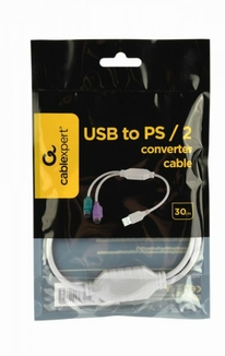 Перехідник Cablexpert UAPS12, USB А-папа/2х PS/2, 30 см кабель, фото №4