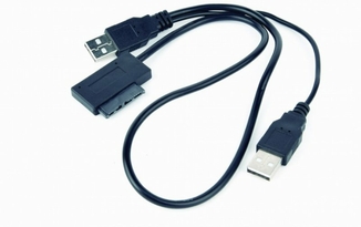 Перехідник Cablexpert A-USATA-01 з USB 2.0 на Slimline SATA 13 pin, numer zdjęcia 3