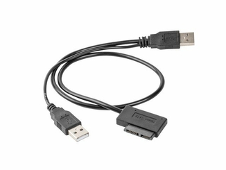Перехідник Cablexpert A-USATA-01 з USB 2.0 на Slimline SATA 13 pin, фото №4