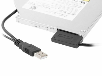 Перехідник Cablexpert A-USATA-01 з USB 2.0 на Slimline SATA 13 pin, фото №9
