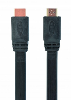 Кабель Cablexpert CC-HDMI4F-1M, HDMI V.2.0, вилка/вилка, з позолоченими конекторами, 1 м, плоский, фото №2