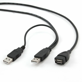 Подовжувач Gembird CCP-USB22-AMAF-3, преміум якість, подвійний USB 2.0 A-папа/A-мама, 0.9 м, numer zdjęcia 3