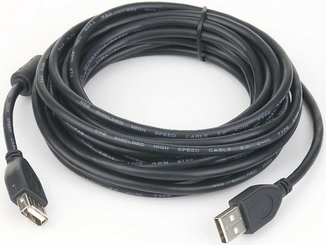 Подовжувач Cablexpert CCF-USB2-AMAF-6, преміум якість USB 2.0 A-тато/A-мама, 1.8 м, з феритовою серцевиною, фото №3