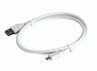 Кабель micro Cablexpert CCP-mUSB2-AMBM-W-1M,  USB 2.0 A-тато/Micro B-тато, 1 м., білого кольору, фото №4
