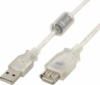 Подовжувач Cablexpert CCF-USB2-AMAF-TR-6, преміум якість USB 2.0 A-папа/A-мама, 1.8 м, з феритовою серцевиною, фото №2