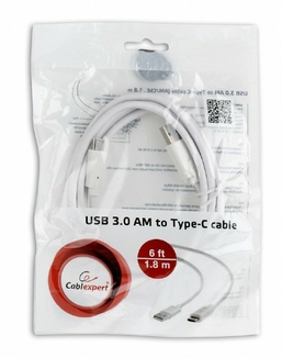 Кабель Cablexpert CCP-USB3-AMCM-6-W, преміум якість USB 3.0 A-тато/C-тато, 1.8 м., фото №6
