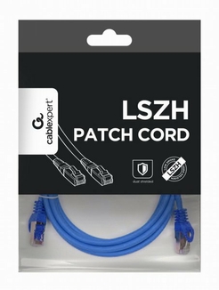 Патч корд Cablexpert PP6A-LSZHCU-B-0.25M, S/FTP, литий, 50u" штекер із фіксатором, 0.25 м, синій, photo number 5