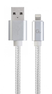 Кабель micro Cablexpert CCB-mUSB2B-AMLM-6-S, USB 2.0 A-вилка/Lightning, 1.8 м., фото №2