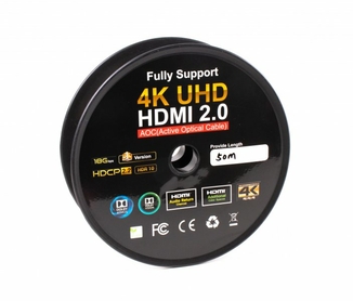 Кабель Cablexpert CCBP-HDMI-AOC-50M, HDMI V.2.0, вилка/вилка, з позолоченими контактами, 50 м, numer zdjęcia 3