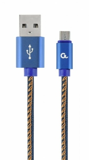 Кабель Cablexpert CC-USB2J-AMmBM-1M-BL, USB 2.0 A-тато/Micro B-тато, 1,0 м., фото №2