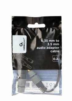 Адаптер Cablexpert A-63M35F-0.2M, аудіо 6.35мм "тато" / аудіо 3.5 мм "мама", photo number 3