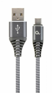 Кабель Cablexpert CC-USB2B-AMCM-1M-WB2, USB 2.0 A-тато/Type-C тато, 1,0 м., фото №2