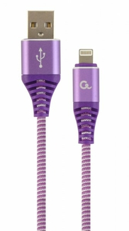 Кабель Cablexpert CC-USB2B-AMLM-1M-PW, USB 2.0 А-тато/Lightning, 1.0 м., фото №2