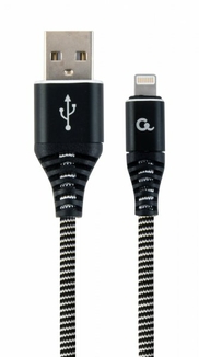 Кабель Cablexpert CC-USB2B-AMLM-2M-BW, USB 2.0 А-тато/Lightning, 2.0 м., фото №2